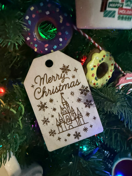 Castle Christmas tag