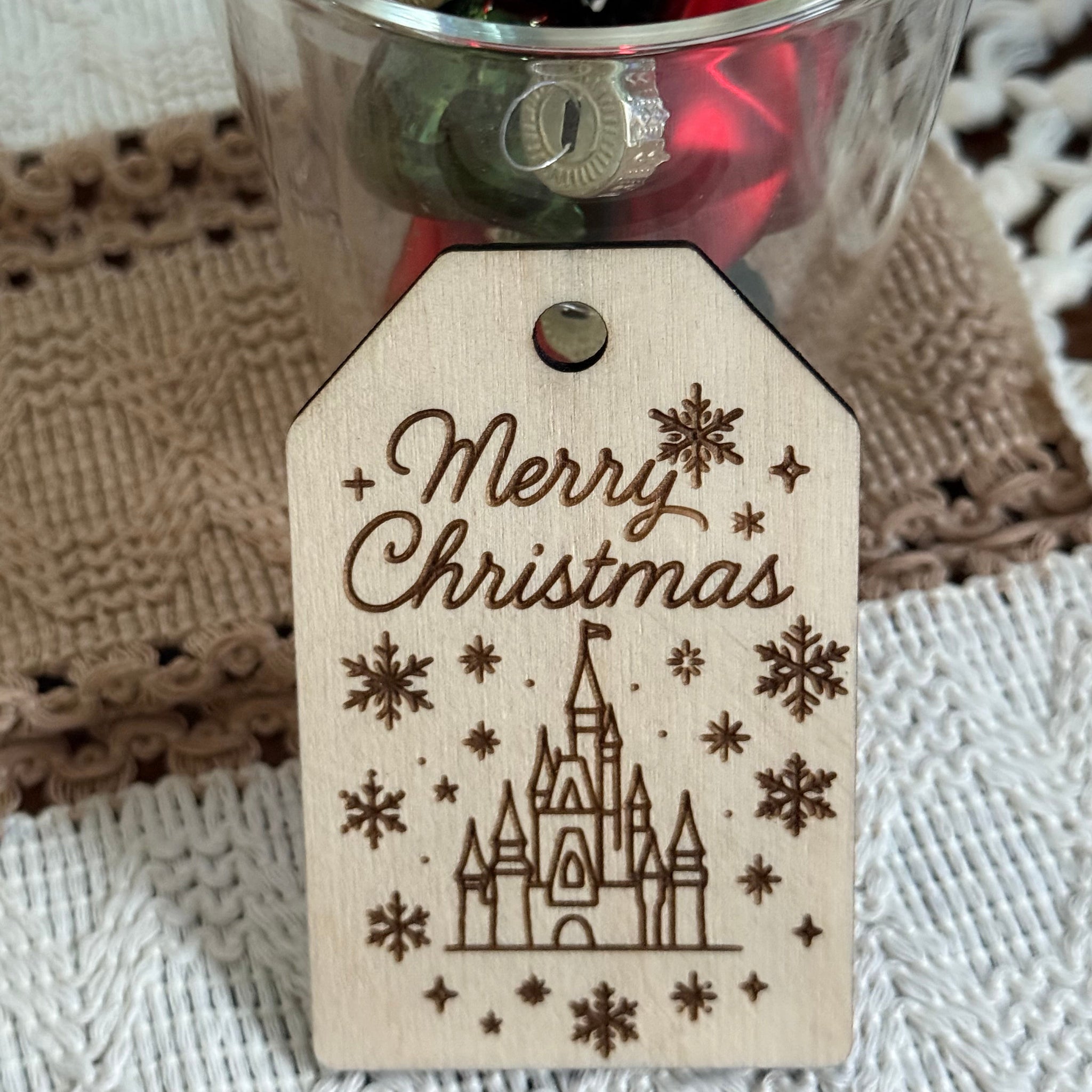 Castle Christmas tag