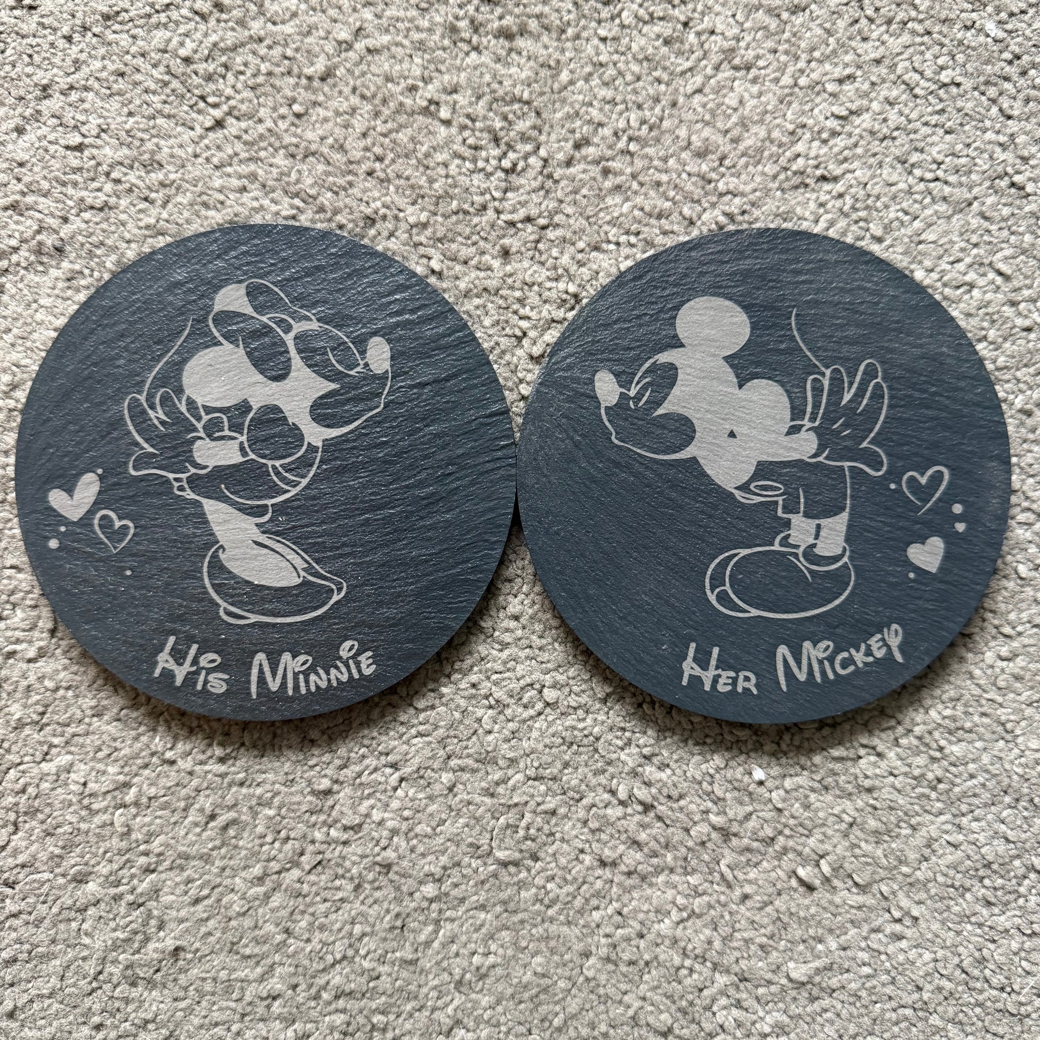 Couple themed slate Coasters