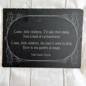 Come little children decorative slate mat