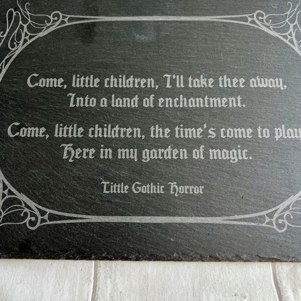 Come little children decorative slate mat