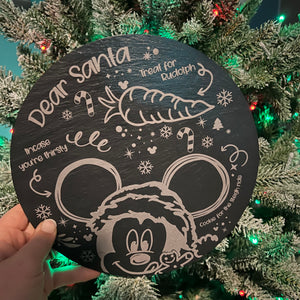 Santa slate round