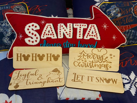 wooden Christmas plaques